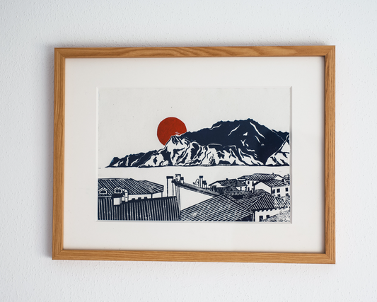 "Torbole" Linoldruck, limitierte Serie