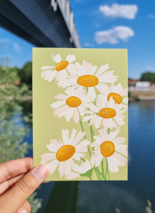 postcard "happy daisies"