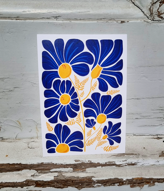 Postkarte "Blue Bouquet"