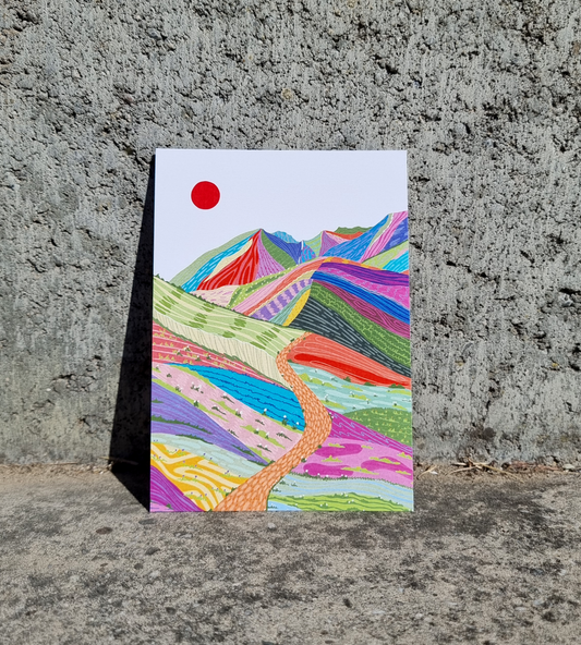 Postkarte "Road to Happiness"