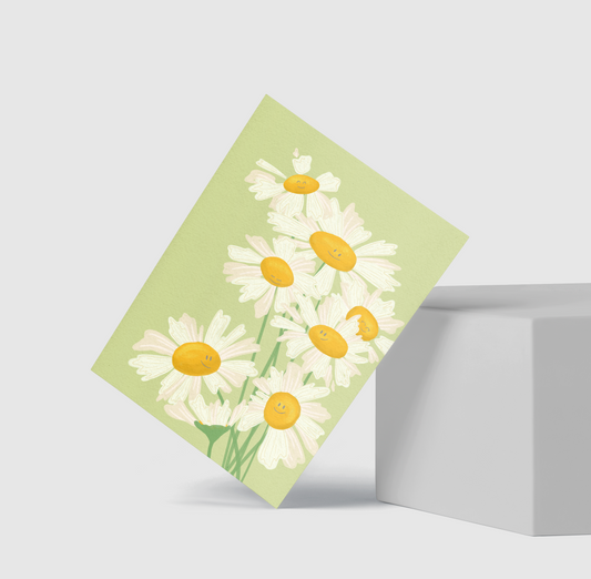 postcard "happy daisies"