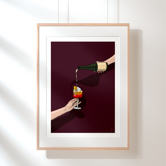 Gedrucktes & digitales Poster DIN A4 Aperol Spritz by Artventure.studio