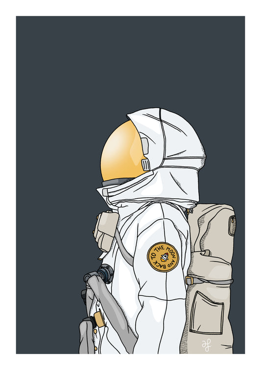 gedrucktes & digitales Poster DIN A4 Astronaut