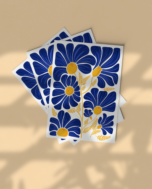 postcard "blue bouquet"